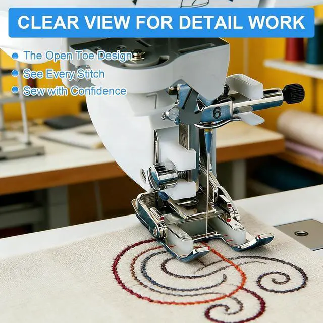 Alt view image 2 of 7 - Open Toe Walking Foot, Compatible with Brother Sewing Machine