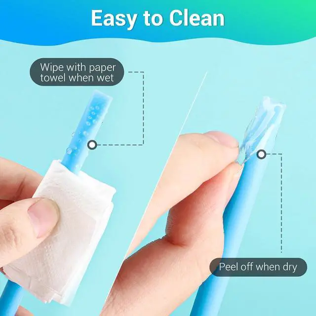 Alt view image 4 of 7 - Gartful 6PCS Silicone Stir Sticks, Reusable Mixing Sticks for Epoxy Resin, Paint, Making Glitter Tumblers Cups, Arts, Crafts, Facial Mask Stirring Rods, Blue