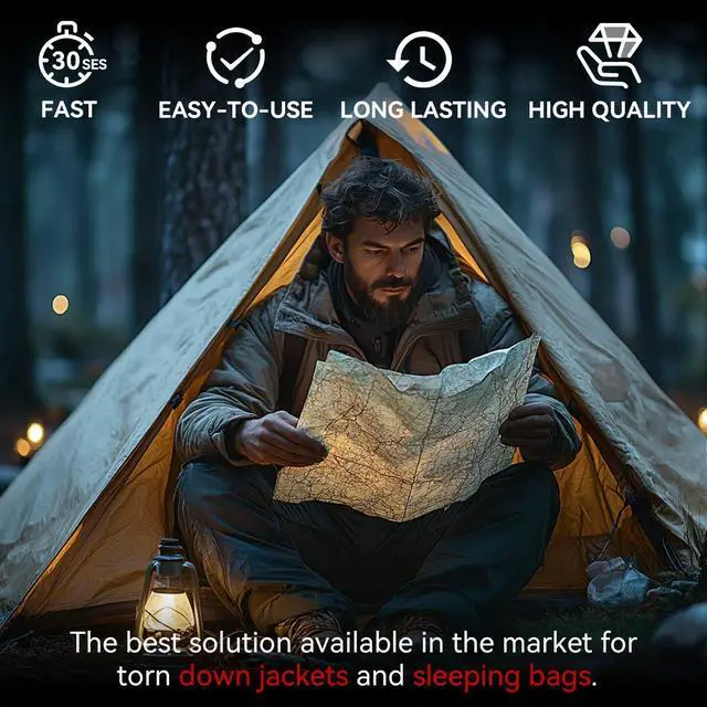 Alt view image 5 of 6 - Harsgs Down Jacket Repair Patches, Self Adhesive Nylon Repair Patch, Pre-Cut Waterproof Repair Patches for Down Jackets Coats Clothing Tents Sleeping Bags, Grey 8pcs