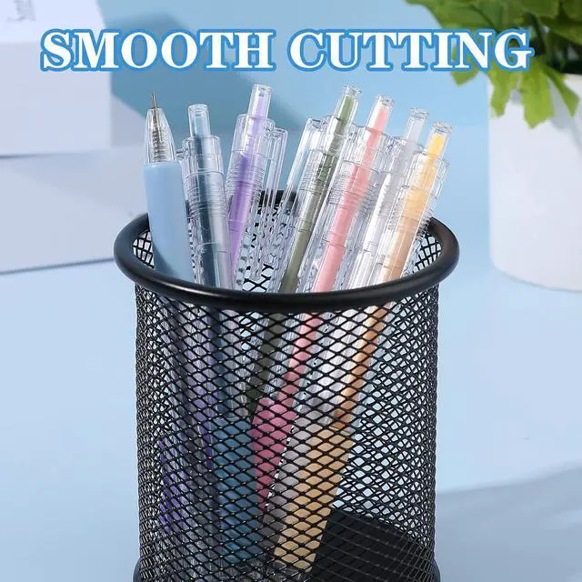 Alt view image 4 of 7 - Ptwola 7 Pcs Knife Pen Craft Cutting Tools Creative Retractable Hobby Knife Precision Paper Cutter Pen for DIY Drawing Scrapbook