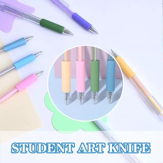 Alt view image 6 of 7 - Ptwola 7 Pcs Knife Pen Craft Cutting Tools Creative Retractable Hobby Knife Precision Paper Cutter Pen for DIY Drawing Scrapbook