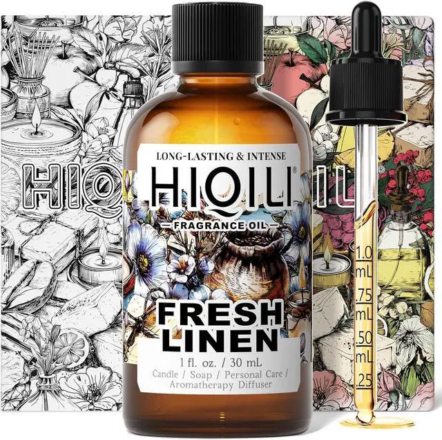 Main image of HIQILI Fresh Linen Fragrance Oil for Laundry, Add to Dryer Balls - 1 Fl Oz