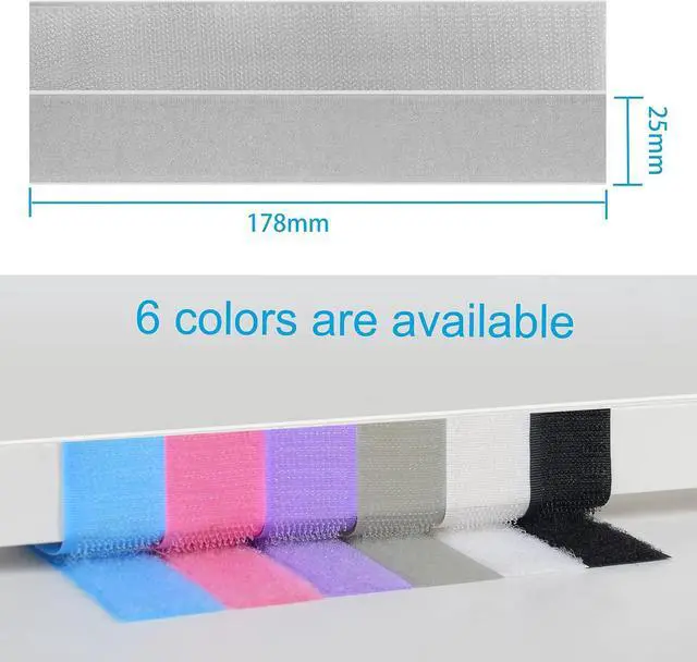 Alt view image 2 of 7 - Sticky Back Strips with Adhesive, Melsan Industrial Strength Mounting Tape | Self Adhesive Interlocking Tape Fastener for House, Workshop, Garage | Gray, 12 Pairs 1x7 Inch