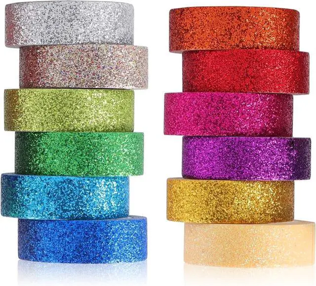 Main image of Glitter Washi Tape Set 12 Rolls, Cute Tape Decorative Tape for Crafts