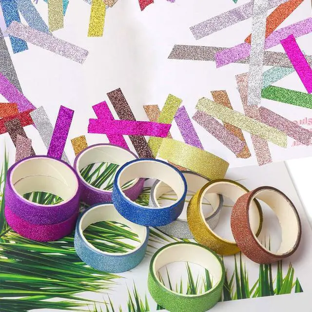 Alt view image 2 of 7 - Glitter Washi Tape Set 12 Rolls, Cute Tape Decorative Tape for Crafts