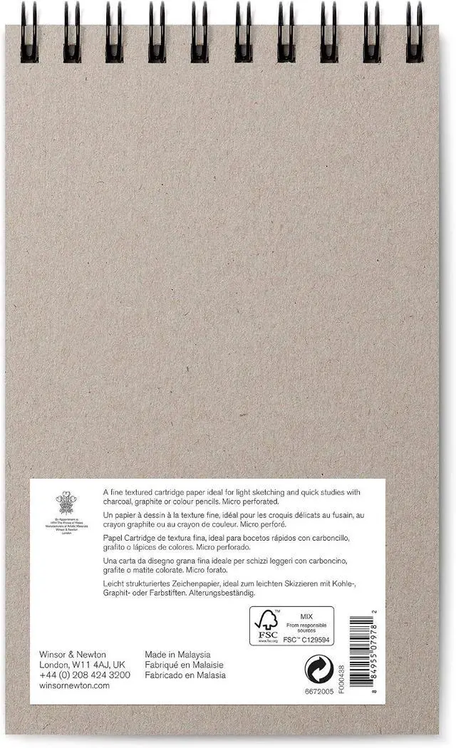 Alt view image 2 of 6 - Winsor & Newton Classic Sketching Paper Pad, 5.5" x 8.5", 50 Sheets, 110gsm