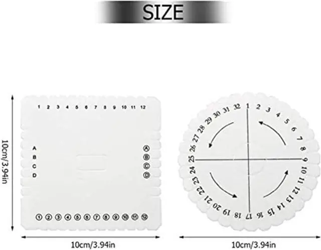 Alt view image 5 of 7 - Braiding Disks,2Pcs Round Kumihimo Disc Hand Rope Weaving Device Macrame Braiding Cord String Bracelet Jade Line Bracelet DIY Jewelry Accessories(One for Each Round and)