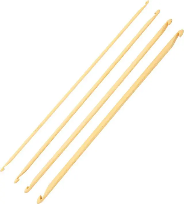 Main image of Tunisian Crochet Hooks, Double Ended Long Hooks for Knitting, 9.4 Inch Length, 4-Piece Set with 3mm, 4mm, 5mm, 6mm Sizes
