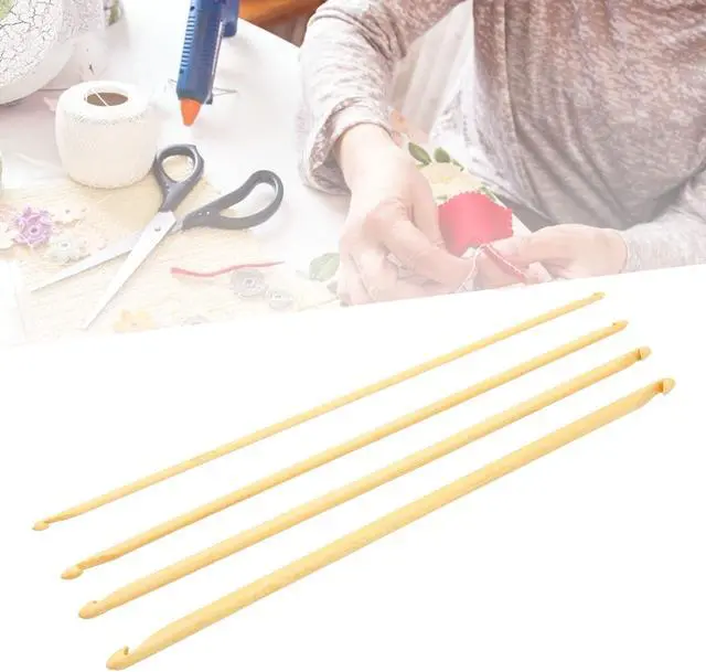 Alt view image 6 of 7 - Tunisian Crochet Hooks, Double Ended Long Hooks for Knitting, 9.4 Inch Length, 4-Piece Set with 3mm, 4mm, 5mm, 6mm Sizes