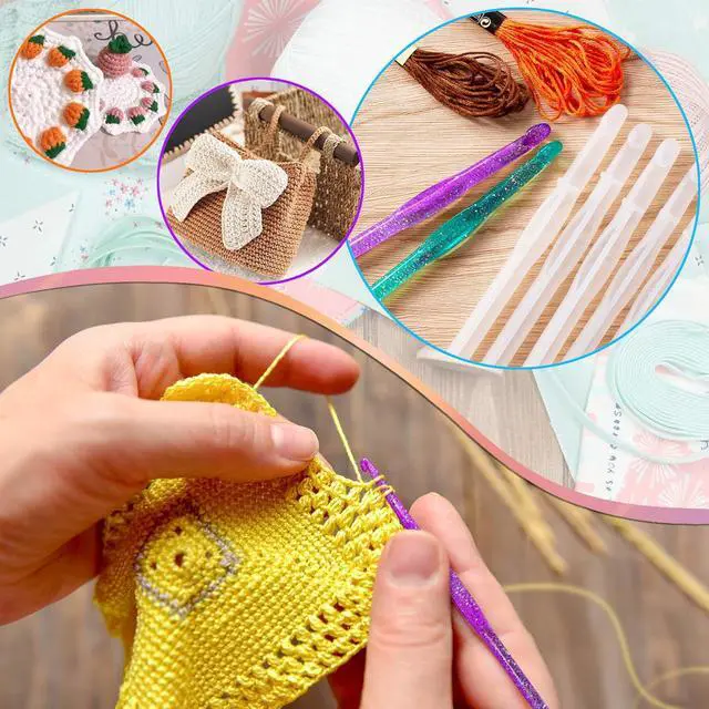 Alt view image 4 of 6 - MIKIMIQI 10 Pcs Crochet Hooks Resin Molds with 10 Pcs Droppers for DIY Resin Crafts