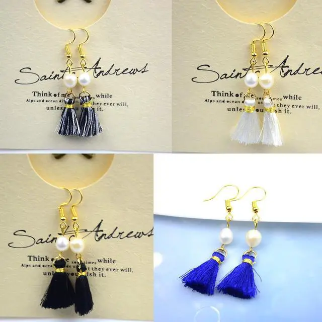 Alt view image 7 of 7 - Aokbean 100 pcs Tassel Multi-Colors Mini Tiny Handmade Craft Tassels Charms with Golden Jump Ring for Earring Jewelry Necklace Making Accessories Other Arts DIY Supplies (Mixed)