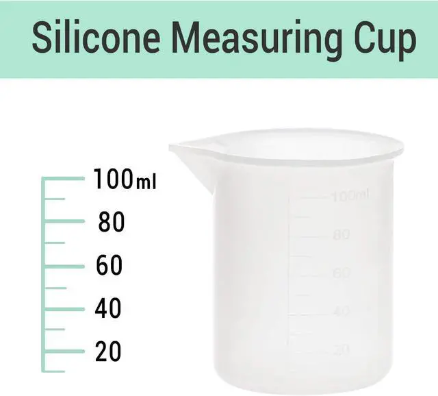 Alt view image 2 of 7 - Gartful 100ml Resin Measuring Cups, 9PCS 3 oz Graduated Silicone Resin Mixing Cups, Reusable Stir and Pour Tools for Epoxy Resin, Jewelry Casting Moulds, Acrylic Paint Pouring, Cup Making