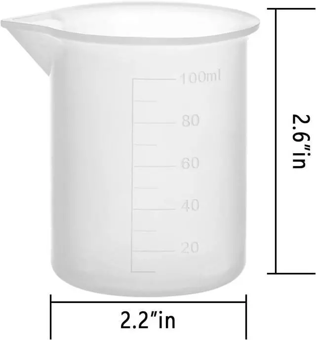 Alt view image 3 of 7 - Gartful 100ml Resin Measuring Cups, 9PCS 3 oz Graduated Silicone Resin Mixing Cups, Reusable Stir and Pour Tools for Epoxy Resin, Jewelry Casting Moulds, Acrylic Paint Pouring, Cup Making