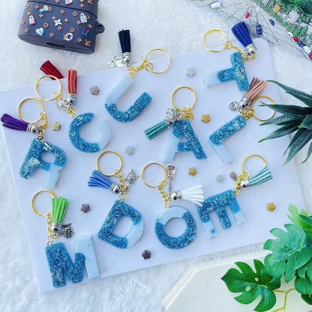 Alt view image 6 of 7 - Silicone Alphabet Resin molds, Digital Alphabet Jewelry, Silicone Resin molds, Chocolate Alphabet molds, for DIY Craft Casting.