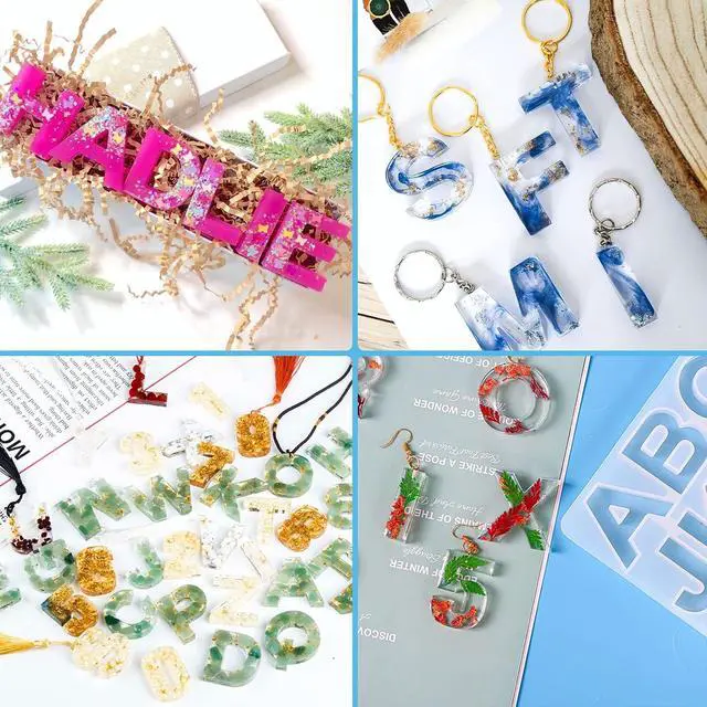 Alt view image 4 of 7 - Silicone Alphabet Resin molds, Digital Alphabet Jewelry, Silicone Resin molds, Chocolate Alphabet molds, for DIY Craft Casting.