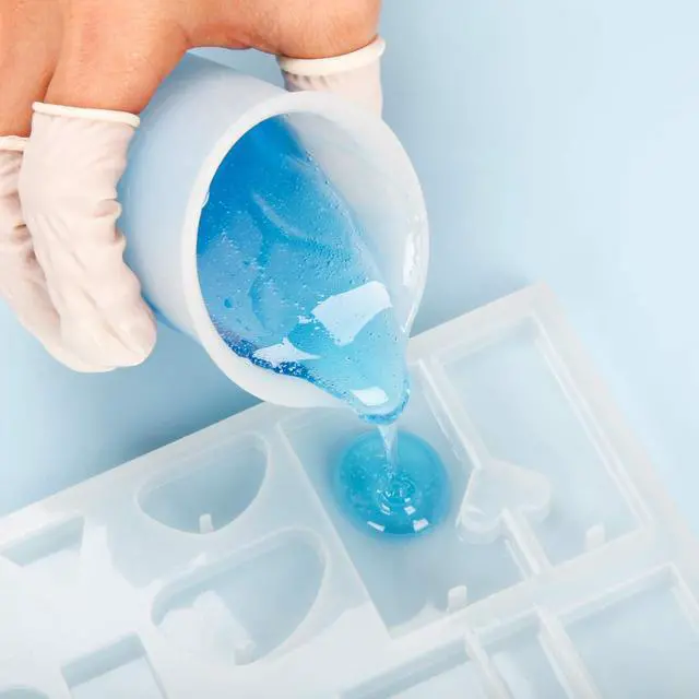 Alt view image 4 of 6 - Silicone Resin Measuring Cups Tool Kit- Nicpro 250 & 100 ml Measure Cups, Silicone Popsicle Stir Sticks, Pipettes, Finger Cots for Epoxy Resin Mixing, Molds, Jewelry Making, Waxing, Easy Clean