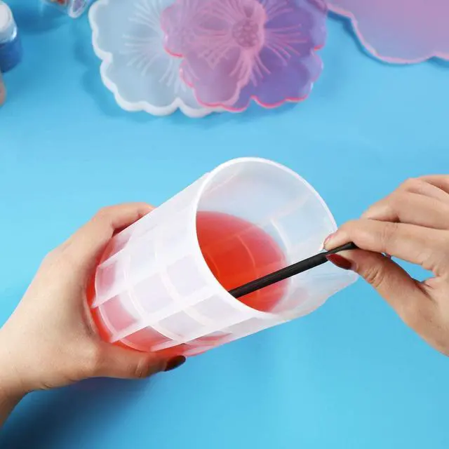 Alt view image 5 of 7 - Gartful 700ml Extra Large Silicone Mixing Cups for Epoxy Resin, 23 oz Measuring Cups, Casting Making Crafts, Acrylic Paint Pouring, Butter,Chocolate, Microwavable, Flexible Reusable Tool
