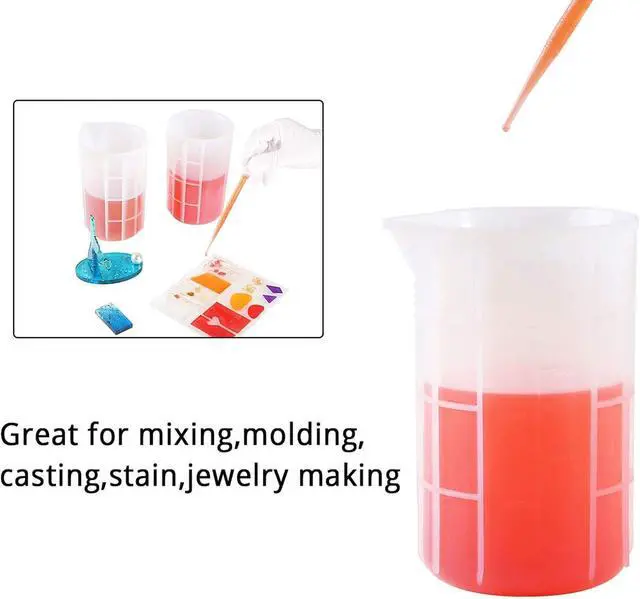 Alt view image 4 of 7 - Gartful 700ml Extra Large Silicone Mixing Cups for Epoxy Resin, 23 oz Measuring Cups, Casting Making Crafts, Acrylic Paint Pouring, Butter,Chocolate, Microwavable, Flexible Reusable Tool