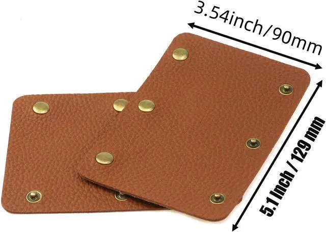 Alt view image 7 of 7 - Mcredy Luggage Handle Wrap Cover with Metal Bronze Clasp, Brown-2Pcs | Soft Leather, Bag Strap Wrap Covers, Easy to Use, for Purse Wallet Shopping Travel Bags