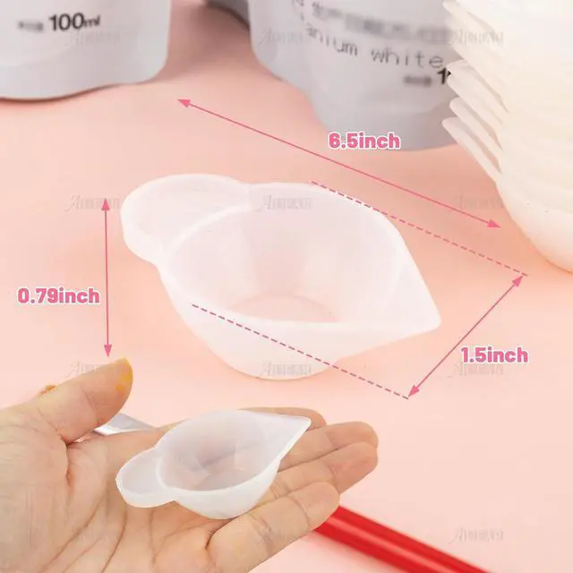 Alt view image 2 of 6 - AUEAR, 10 Pack Silicone Mold Cup Dispenser Mini Measuring Mixing for DIY Jewelry Making Epoxy Resin Craft