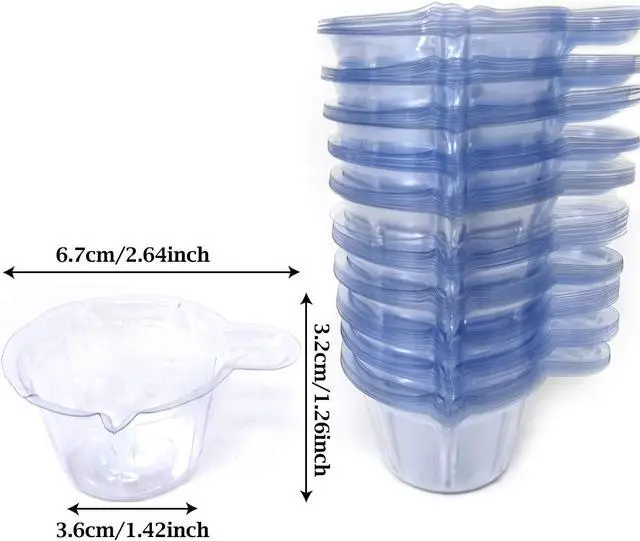 Alt view image 2 of 7 - Honbay 100PCS Plastic Disposable Dispensing Cup for Jewelry Casting Molds, Resin Jewelry, Soap Candle DIY (40 ml)