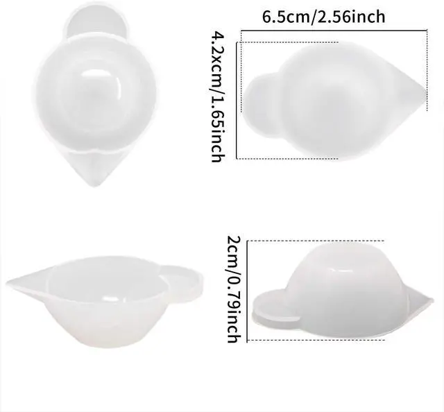 Alt view image 2 of 4 - Honbay 4PCS DIY Epoxy Resin Tool Mini Silicone Mixing Cups Dispensing Cup Measuring Cup for Resin