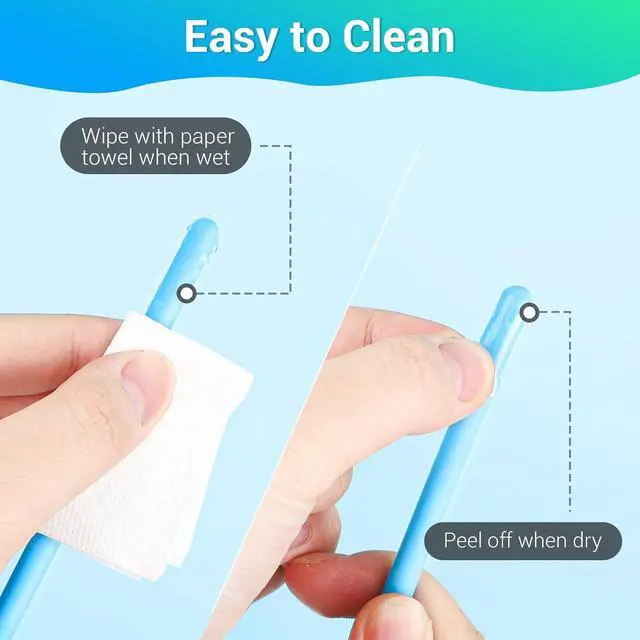 Alt view image 4 of 7 - Gartful 4PCS Colored Silicone Stir Sticks, Reusable Mixing Sticks for Epoxy Resin, Paint, Making Glitter Tumblers Cups, Arts, Crafts, Facial Mask Stirring Rods, 4 Colors