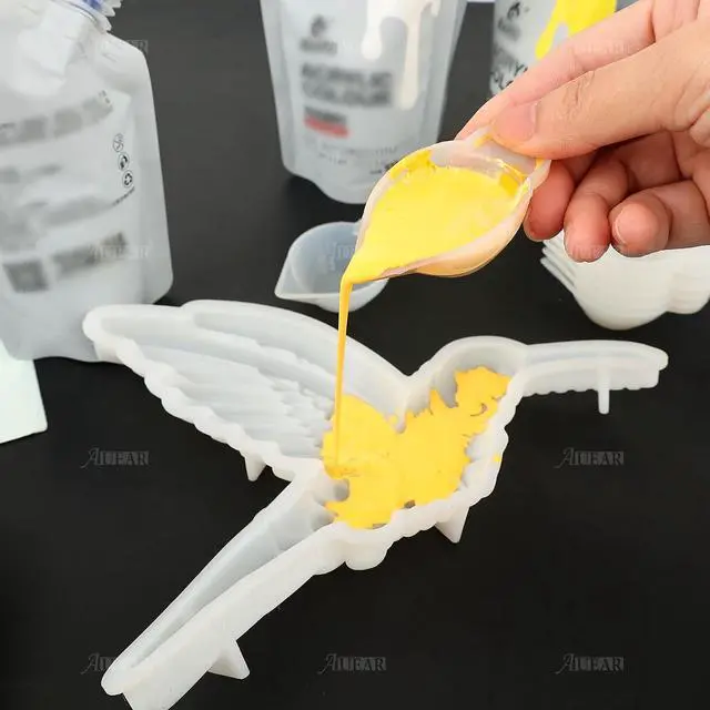 Alt view image 4 of 6 - AUEAR, 20 Pack Silicone Mold Cup Dispenser Resin Mini Measuring Cups for DIY Epoxy Craft
