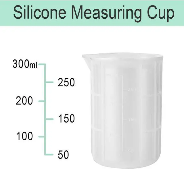 Alt view image 2 of 7 - Gartful 300ml Large Silicone Measuring Cups, 10 oz Epoxy Resin Mixing Cups, Jewelry Casting Molds, Acrylic Paint Pouring, Cup Making, Nonstick Reusable, Set of 2
