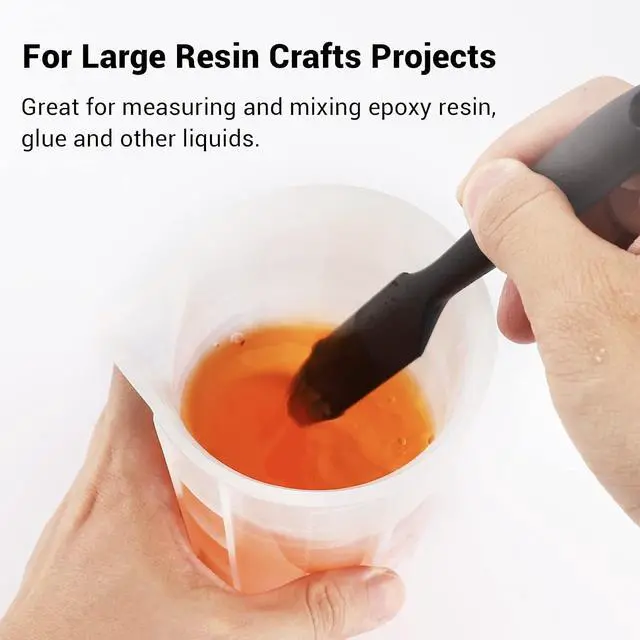 Alt view image 5 of 7 - Gartful 300ml Large Silicone Measuring Cups, 10 oz Epoxy Resin Mixing Cups, Jewelry Casting Molds, Acrylic Paint Pouring, Cup Making, Nonstick Reusable, Set of 2