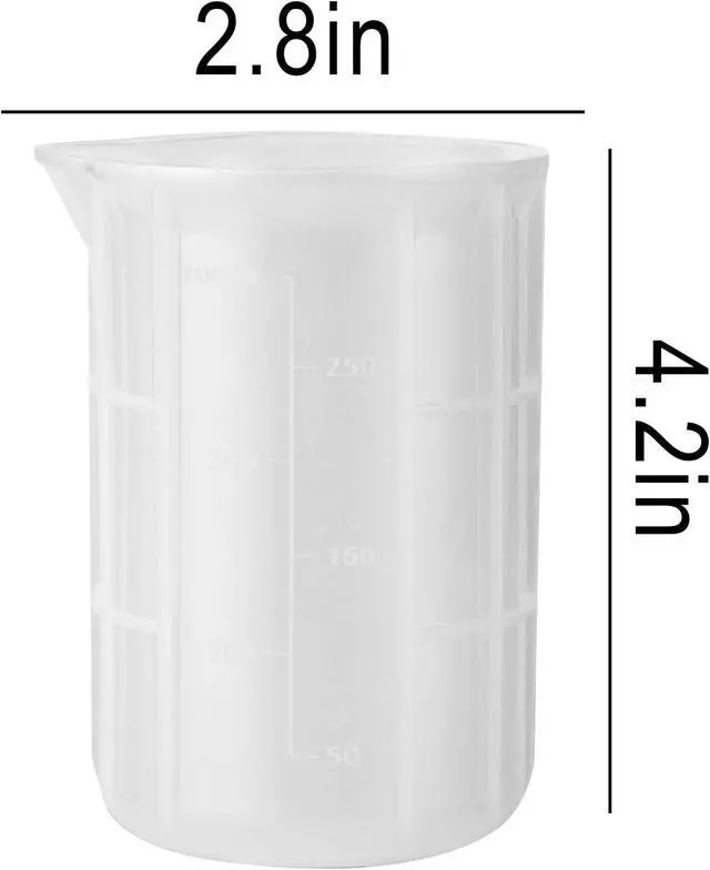 Alt view image 3 of 7 - Gartful 300ml Large Silicone Measuring Cups, 10 oz Epoxy Resin Mixing Cups, Jewelry Casting Molds, Acrylic Paint Pouring, Cup Making, Nonstick Reusable, Set of 2