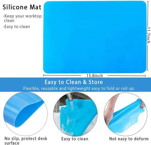 Alt view image 2 of 7 - Resin Tools Set 22pcs, A3 Silicone Sheet with 100 ml Measuring Mixing Cups, Brushes Stir Sticks Spoons, Pipette for Epoxy Resin DIY Crafts Painting