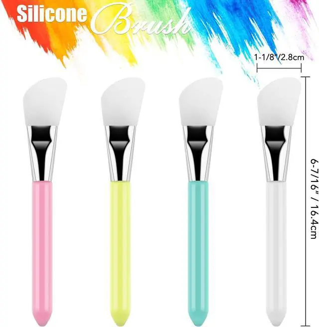 Alt view image 2 of 7 - BAOFALI 8 Pcs Silicone Craft Brush, Spatula Mixed Media Brushes; Reusable Resin Epoxy Brushes Set Spreading Toolfor DIY Painting Mixing & Spreading to Glitter TumblersArt Blending Tool