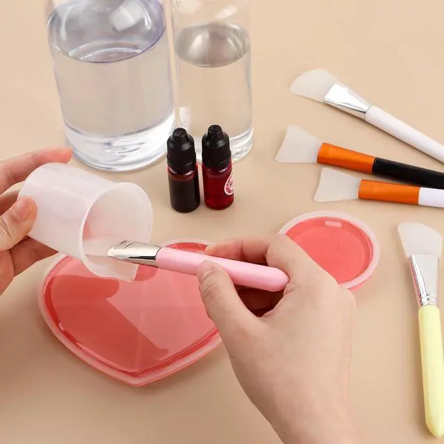 Alt view image 5 of 7 - BAOFALI 8 Pcs Silicone Craft Brush, Spatula Mixed Media Brushes; Reusable Resin Epoxy Brushes Set Spreading Toolfor DIY Painting Mixing & Spreading to Glitter TumblersArt Blending Tool