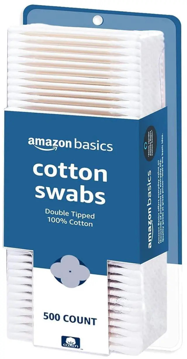 Main image of Double-Tipped Cotton Swabs for Personal Hygiene and Baby Care, Cotton, Versatile, Baby Safe, 500 Count