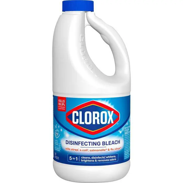 Alt view image 6 of 6 - Clorox 43oz RegularScent Liquid Bleach, MultiUse Formula for Whitening Laundry, Removing Stains and Household HardSurface Maintenance