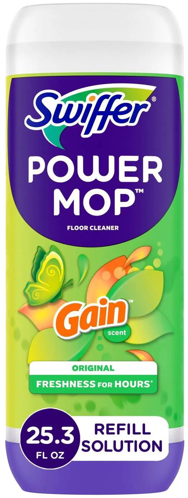 Main image of Swiffer 25.3oz GainScent PowerMop Refill Liquid, Cuts Sticky Messes, FastDrying Cleaner for Sealed Household Floor Surfaces