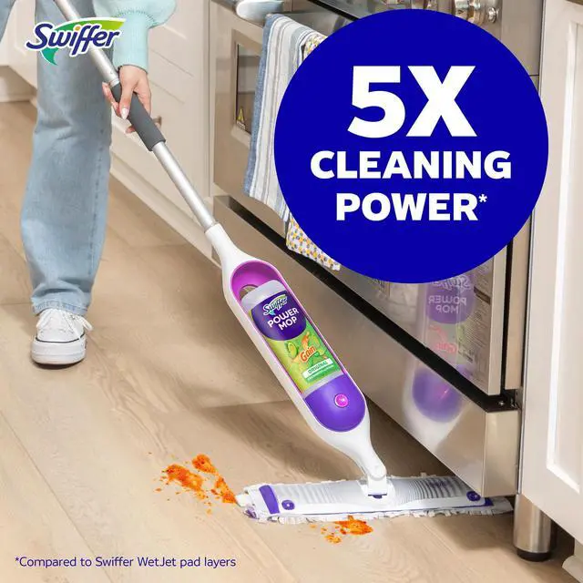 Alt view image 3 of 7 - Swiffer 25.3oz GainScent PowerMop Refill Liquid, Cuts Sticky Messes, FastDrying Cleaner for Sealed Household Floor Surfaces