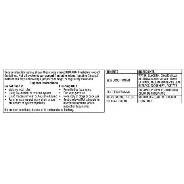 Alt view image 3 of 6 - Equate 4Count FreshScent Flushable Wipes, 100% PlantBased Fibers, Alcohol ParabenFree FamilyFriendly Bathroom Wipes