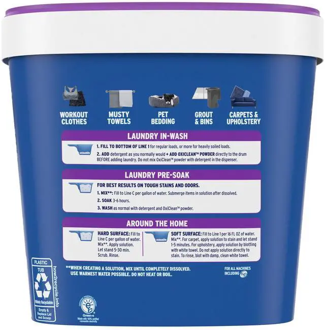 Alt view image 3 of 5 - OxiClean Odor Blasters Versatile Odor and Laundry Stain Remover Powder, 5 lb