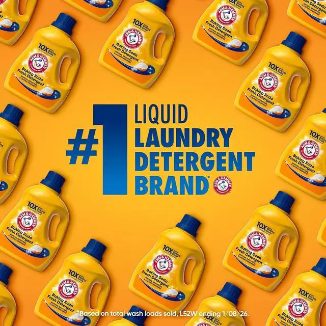 Alt view image 3 of 4 - ARM & HAMMER Baking Soda Fresh Liquid Laundry Detergent, Sparkling Fresh Scent, 110 fl oz, 110 Loads, 10X BakingSoda Formula