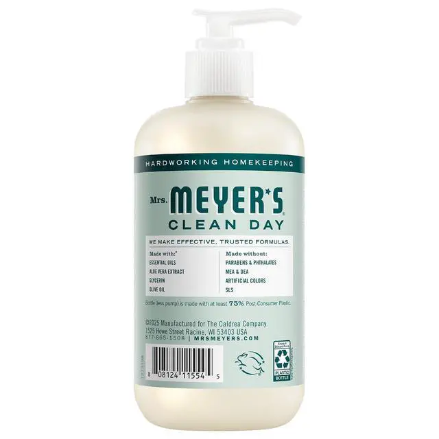 Alt view image 4 of 4 - MRS. MEYER'S CLEAN DAY Liquid Hand Soap, Birchwood Scent, 12.5 fl oz, Nondrying Formula with Essential Oils, ParabenPhthalateFree