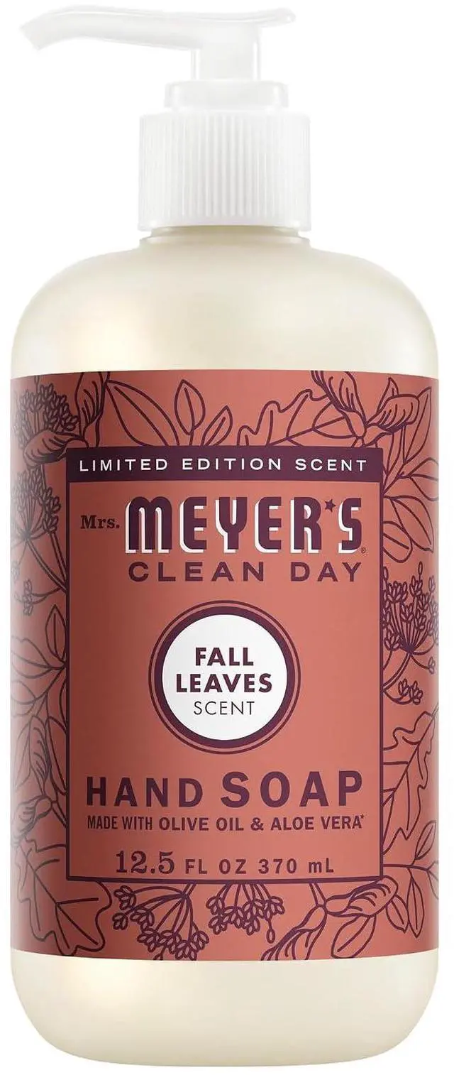Main image of MRS. MEYER'S CLEAN DAY Liquid Hand Soap, Fall Leaves Scent, 12.5 fl oz, Infused with Essential Oils, Paraben & PhthalateFree, CrueltyFree