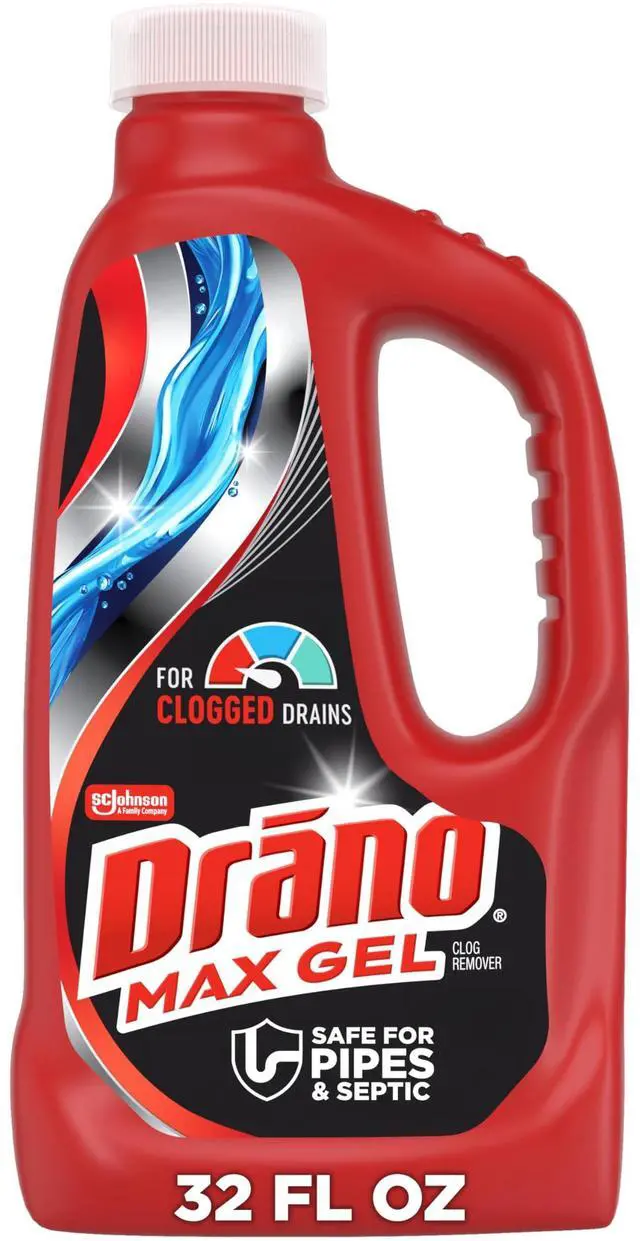 Main image of Drano Max Gel Drain Clog Remover & Cleaner, Safe for All Pipes/Septic, 32oz