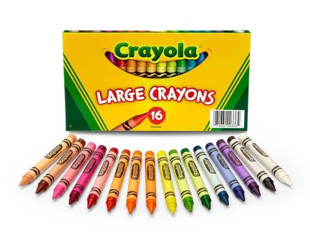 Alt view image 3 of 7 - Binney & Smith Crayola(R) Large Crayon Set, Lift-Lid Box, Assorted Colors, Box Of 16