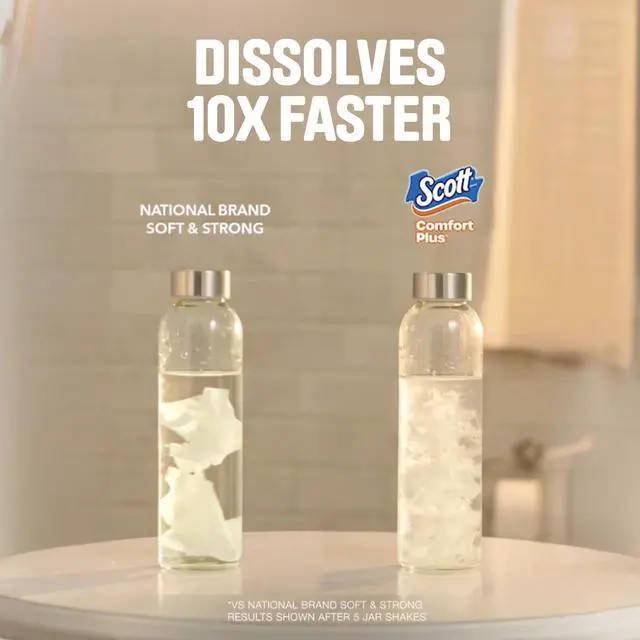 Alt view image 7 of 7 - Scott ComfortPlus Toilet Paper, 12 Triple Rolls, 231 Sheets per Roll, Septic-Safe, 1-Ply Toilet Tissue