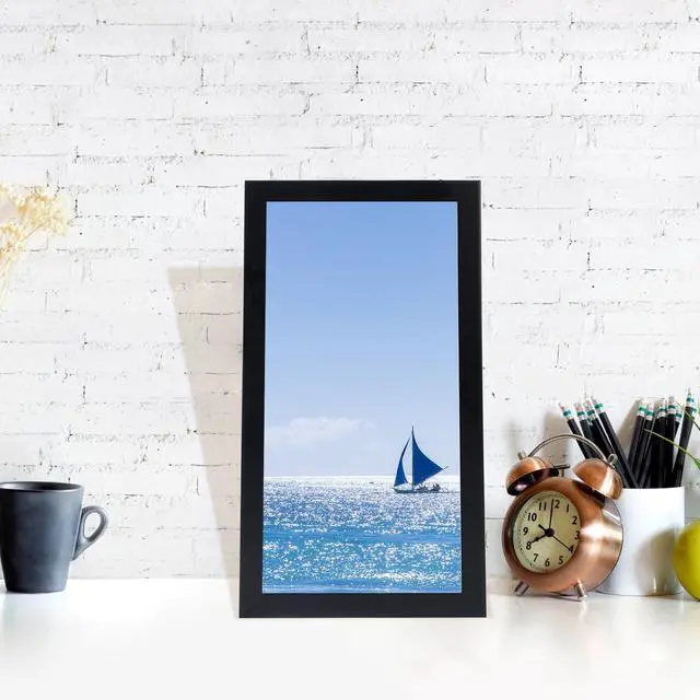 Alt view image 2 of 4 - HUKONHEP 10x17 Black Picture Frames, Photos Frame with Plexiglass, Wall Gallery Photo Frames, Horizontal and Vertical for Wall Mounting, Home Office Decoration