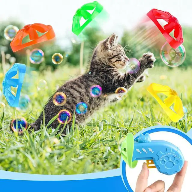 Alt view image 4 of 4 - FOIMAS 17pcs Cat Fetch Toy,Cat Palying Tracking Interactive Toys with Flying Propellers for Cat Kitten Indoor and Outdoor Chasing Training Hunting Chasing Supply
