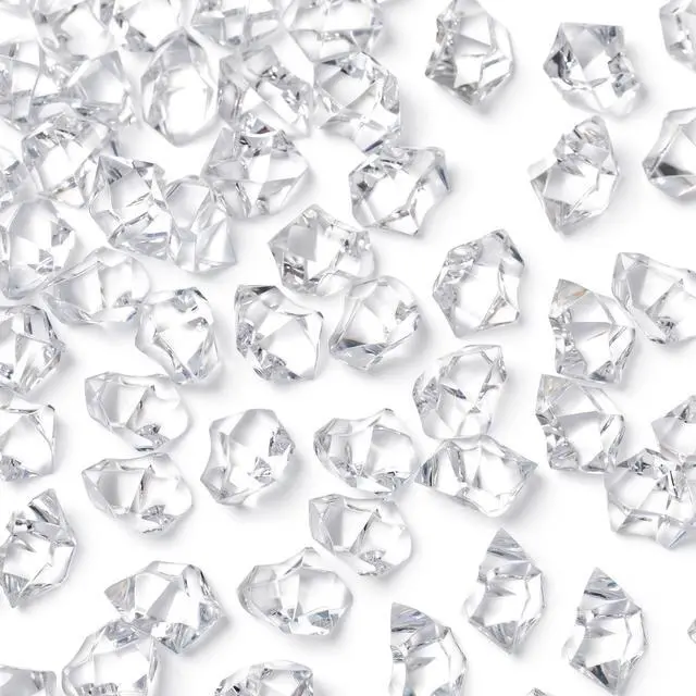 Main image of DOMESTAR Clear Fake Ice Rocks 150PCS Acrylic Crystal for Vase Fillers