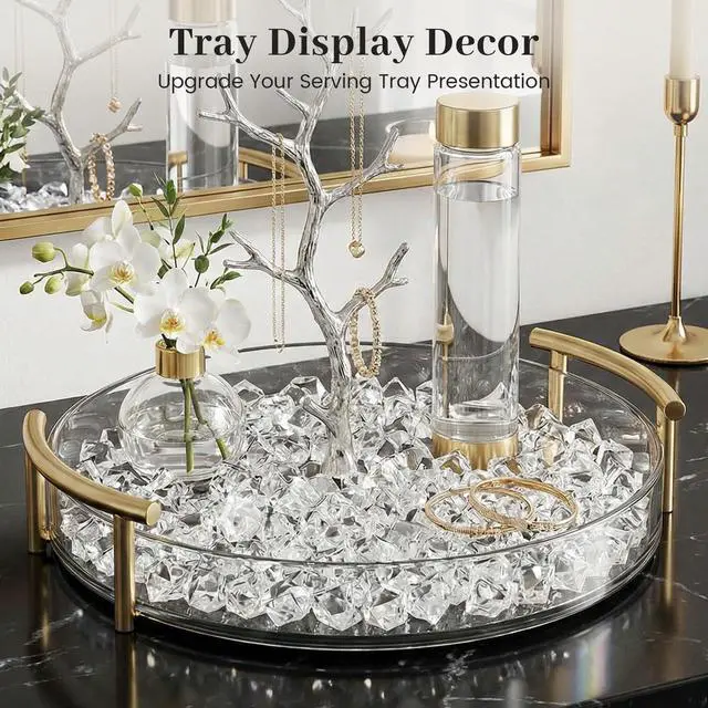 Alt view image 5 of 6 - DOMESTAR Clear Fake Ice Rocks 150PCS Acrylic Crystal for Vase Fillers